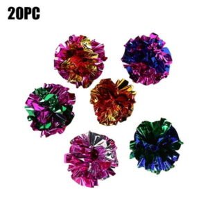 cat toys interactive kitten necessities cat toys for kids plush 20PCS Colorful Crinkle Cat Toys Cats Interactive Mylar Rustle Sound Fun Toy For