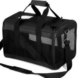 SAIBOKE Comfort Carrier-Portable & Breathable Soft-Sided Cat Carrier with Pad, Lightweight, Collapsible, Robust & Safe Pet Travel Bag with Pockets-Perfect for Vet Visits, Airplane & Car Travel C43