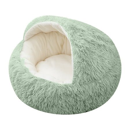 VANLOFE Pet Beds Clearance Under 10 Cat House Dog Round Cat Winter Warm Sleeping Bag Long Plush Soft Pet Bed Calming Bed
