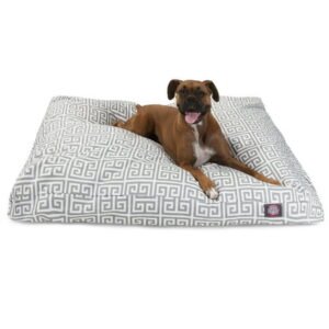 Majestic Pet | Towers Rectangle Pet Bed For Dogs, Removable Cover, Grey, Extra Large