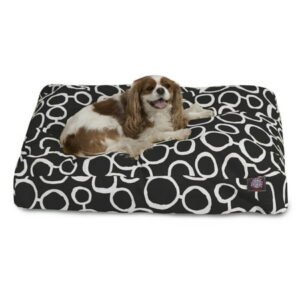 Majestic Pet | Fusion Rectangle Pet Bed For Dogs, Removable Cover, Black, Large
