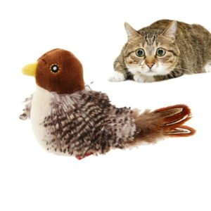 Luampo Cat Toys Rechargeable Flapping Bird Sparrow 4.0″