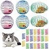 4Pcs Cat Spring Balls, Stretchable Cat Springs Toys Interactive Caged Rats Rolling Cat Balls Cat Toys Random Color
