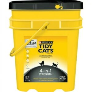 Purina Tidy Cats Clumping Cat Litter, 4-in-1 Strength Multi Cat Litter, 35 lb. Pail