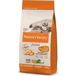 Selected – Croquettes Pour Chats Stérilisés Avec Poulet Désosté, Multicolour, 7 Kg (Lot De 1)