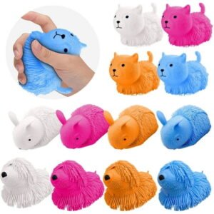 TPR Stress Pinch Toy,Emulation Dog Squeeze Toy Sensory Stress Balls Squishy ,Stress Relief Fidget Toys Kids Party Favors Gift Family Desk Accessories