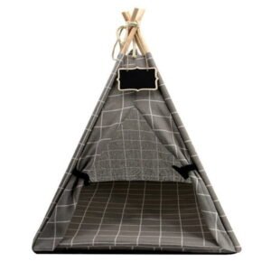 Pet Mini Teepee Dogs Tent Dog/Cat Bed Play House Igloo Cave With Cushion Blackboard