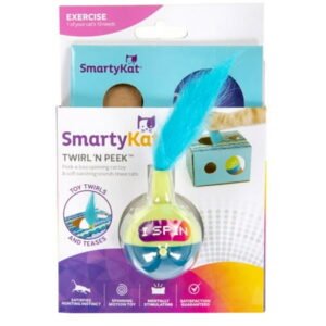 SmartyKat Twirl ‘N Peek Box & Electronic Motion Teaser Cat Toy, Battery Powered (3 Pack)