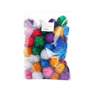 Cat Ball Toy Cat Toy Pom Pom Sparkle Fuzzy Balls Interactive Cat Toy Glitter Balls Assorted Color Christmas Balls Party Balls as show 10PCS