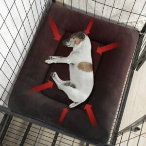 Aihimol Dog Bed Self-Warming,Orthopedic Crate Foam Plush Bed for Small Puppy Stage Dogs,Machine Washable,Available On Both Sides,Nonskid Bottom,Comfy Anxiety Pet Cat Bed Mat