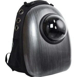 Detachable Pet Carrier Backpack Bubble for Dog Cat Traveler with Semi-Sphere Window and Ventilation Holes, Outdoor Cat Carrier Bag for Travelling and Hiking, Black