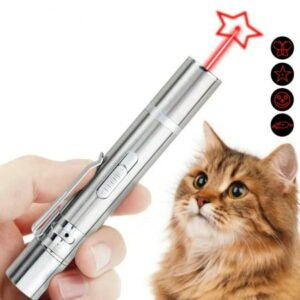 Cat Laser Pointer Toy,USB Rechargeable for Cats Dogs Chaser Toys, Interactive Exercise Multi Pattern Pet Command Light,7 in 1 Function,5 Pattern
