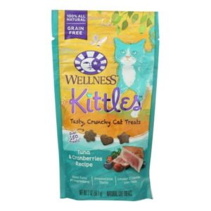 Wellness Pet Products Cat Treat – Kittles – Tuna & Cranberry – Case of 14 – 2 oz