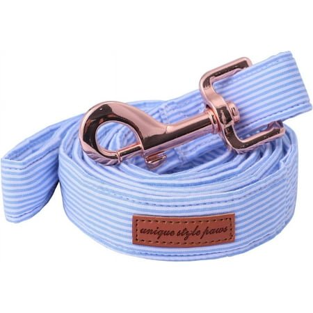 Unique Style Paws Durabel Dog Leash Matching Collar 6 Colors and 3 Size Soft and Comfy Handle for Dogs and Cats