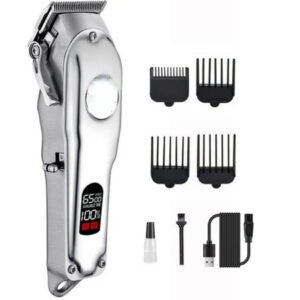 High-Quality Precise and Efficient Rechargeable Metal Dog Hair Clipper – All-in-One Advanced Pet Grooming Tool with Ultra-Quiet Low Noise Technology for Cats Puppies and Small Pets. P