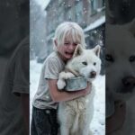 Heartwarming Tearful Begging A Frail Girl and Her Loyal Dog's Emotional Tale  #animals #dogs #shorts