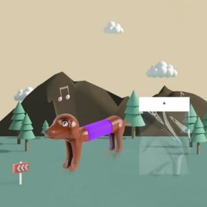 GARENAS Tube Spring Dog Toys Fine Motor Skills Toddler Toys Sensory Stretch Hose Toy New Stress Relief Toys for Adults and Kids(Brown)