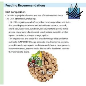 Harrison’s Bird Foods High Potency Coarse Certified Organic Non GMO Formula Pet Bird Food 5lb
