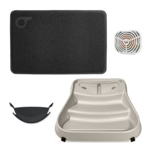 Litter-Robot 3 Accessory Kit by Whisker – Includes LitterTrap Mat, Beige Ramp, Fence, OdorTrap Pod + 1 Pack, For Use with Litter-Robot 3, the Automatic, Self-Cleaning Cat Litter Box