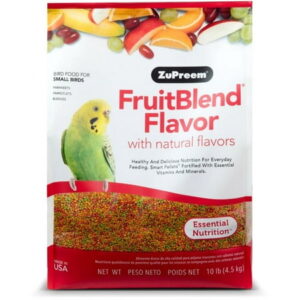 ZuPreem FruitBlend Flavor with Natural Flavors Bird Food for Small Birds [Bird Parakeet Food, Bird Supplies] 20 lb (2 x 10 lb)