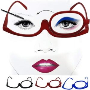 Ludlz Readers Magnifying Makeup Glasses Eye Make Up Spectacles Flip Down Lens Womens Reading Glasses