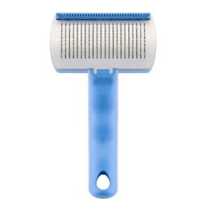 PetZoom Cat Brush for Shedding Soft Dog Grooming Tools for Dogs and Cats Pets Removes Loose Undercoat, Massage Self Cleaning Slicker Brush Blue