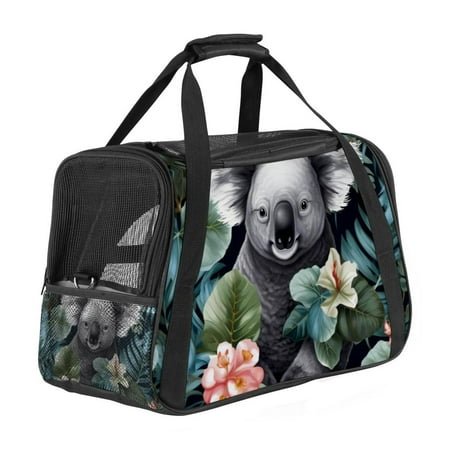 Koala Sherpa Pet Carrier Bag – Durable 900D Oxford Cloth Fabric, Portable and Comfortable Travel Pet Bag with Nylon Webbing Handles, 17x10x11.8 inch Size for Small