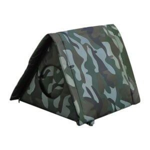 COFEST Outdoor Cats House Outdoor Waterproof Pet Kennel Cold-proof Tent Cats Kennel Dog Kennel Oxford Cloth Pet Bed Removable And Washable Stray Cats House Cats Kennel,Camouflage,S
