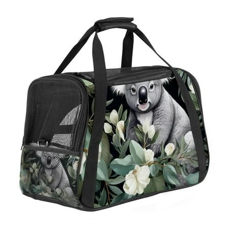 Koala Pet Carrier Bag with 900D Oxford Fabric, 17x10x11.8 in – Durable and Comfortable Dog Travel Tote for Small Breeds