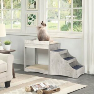 unipaws Dog Bunk Bed with Step System for Dogs and Cats
