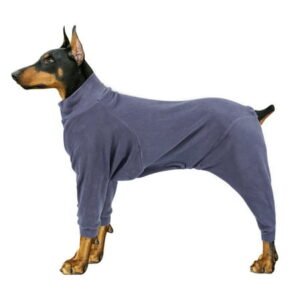 Dog Cold Weather Coat, Dog Warm Pajamas Onesie, Soft Winter Dog Sweaters Jacket PJS for Medium Large Dogs Navy XL