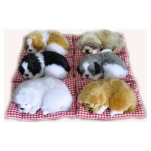 StarBay Display Mold Cute Sleeping Puppy Dog Toy with Sound Kid Decoration Gift