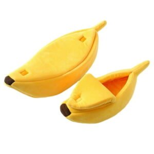 KYAIGUO Dog House Portable Cat House Cute Banana Shape Puppy House Indoor for Puppy Kitten and Other Small Animals