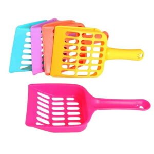 Riohave Cat Pet Shovel Sand Waste Dog Puppy Litter Hollow Out Food Spoons Fresh Steps Cat Litter Sand Items for Cats Litter Bag with Shoulder Strap Cat Waste Bag Sand Reptile Pretty Liter Cat Shaped