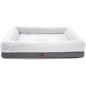 WINDRACING Large Orthopedic Dog Bed with Waterproof Liner & Removable Cover, Solid