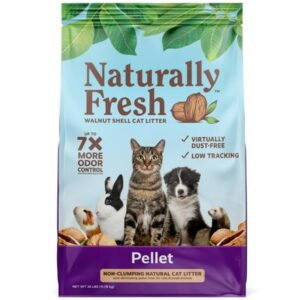 Naturally Fresh Walnut-Based Pellet Non-Clumping Cat Litter 26 lb. Bag.