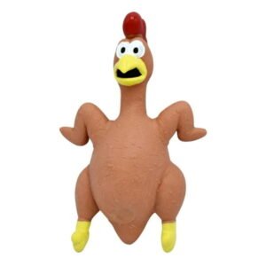 SATRINO Large Screaming Chicken Dog Toys,Yellow Rubber Chicken 12 inch,Squeeze Squeaky and Screaming Chicken,Prank Novelty Toy for Kids or Adults