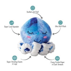 PetShop by Fringe Studio You Octopi My Heart! Plush Dog Toy w/Loud Squeaker