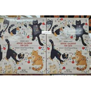 Trader Joe’s Advent Calendar for Cats Salmon & Dried Seaweed Recipe Cat Treats 5.11oz 145g (2 Boxes)