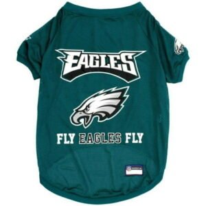 Pets First Raglan Mesh Philadelphia Eagles NFL Dog Cat Jersey, Green, XS