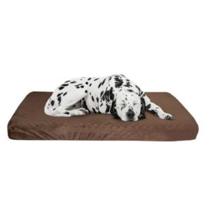 Orthopedic Dog Bed – Pet Bed Egg Crate and Memory Foam with Washable Cover 37x24x4 – Brown
