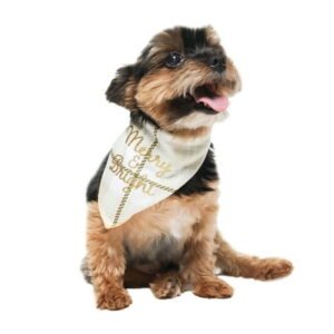 Vibrant Life Dog Clothes: Merry & Bright Dog Bandana, Size XS-S