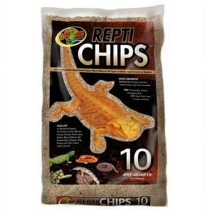 Zoo Med Repti Chips Aspen Wood Chips for Desert Lizards and Snakes [Reptile Bark, Soil and Moss, Reptile Supplies] 10 quart
