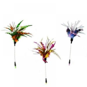 Cat Toy Stick,Interactive Cat Stick,Cat Teaser Stick,Long Wand Cat Sticks,Cat Feather Wand Toys,for Indoor Kitten Old Cat,3pcs Exercise,Improve Entertainment of Pet Cats