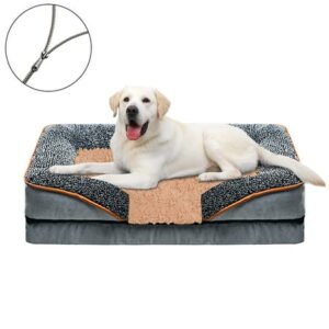 PayUSD Dog Bed for Large Medium Small Dogs Orthopedic Pet Dog Sofa Bed with Removable and Washable Cover S to XL