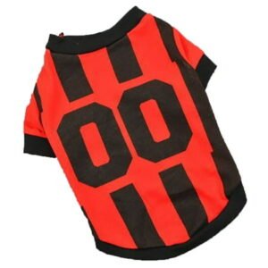 Duklien Pet Sweater Pet Dog Football Vest Clothes for Dogs Costume Sports Pet Clothes (Red L)
