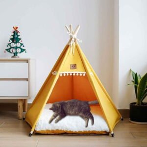Pet Teepee Dog & Puppy Cat Tents Bed Portable Houses for Pets Up to 33lbs
