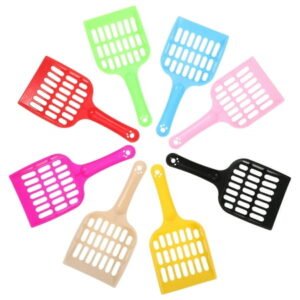 unbranded 8 Pcs Plastic Litter Scoop Kitten Cat Pads Self Cleaning Tray
