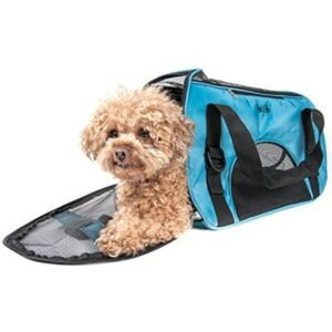 Pet Life ® ‘Altitude Force’ Airline Approved Sporty Zippered Folding Fashion Pet Dog Carrier