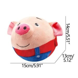 Toys Clearance For Baby Under $10 Jumping Pig Charging Edition Jumping Ball Plush Toy Recording Singing Cute Bounce Toy Red